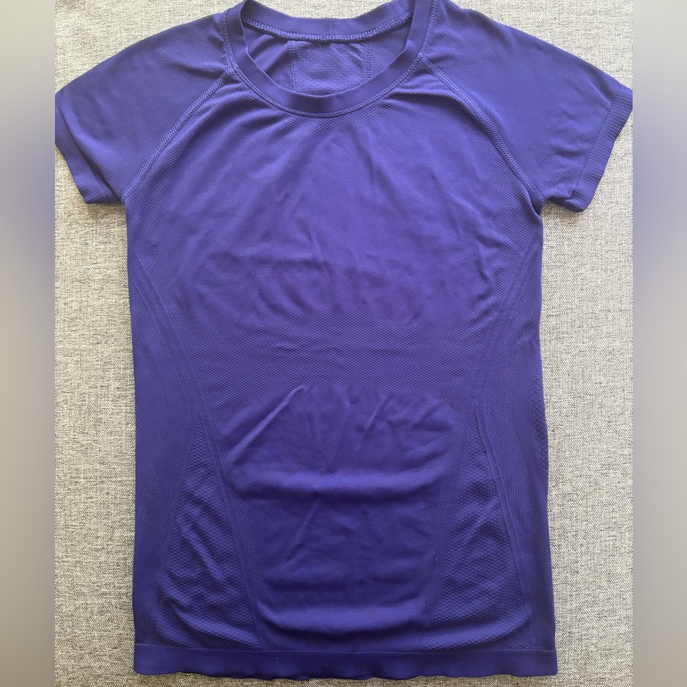 Athleta Momentum Seamless Tee Noble Blue